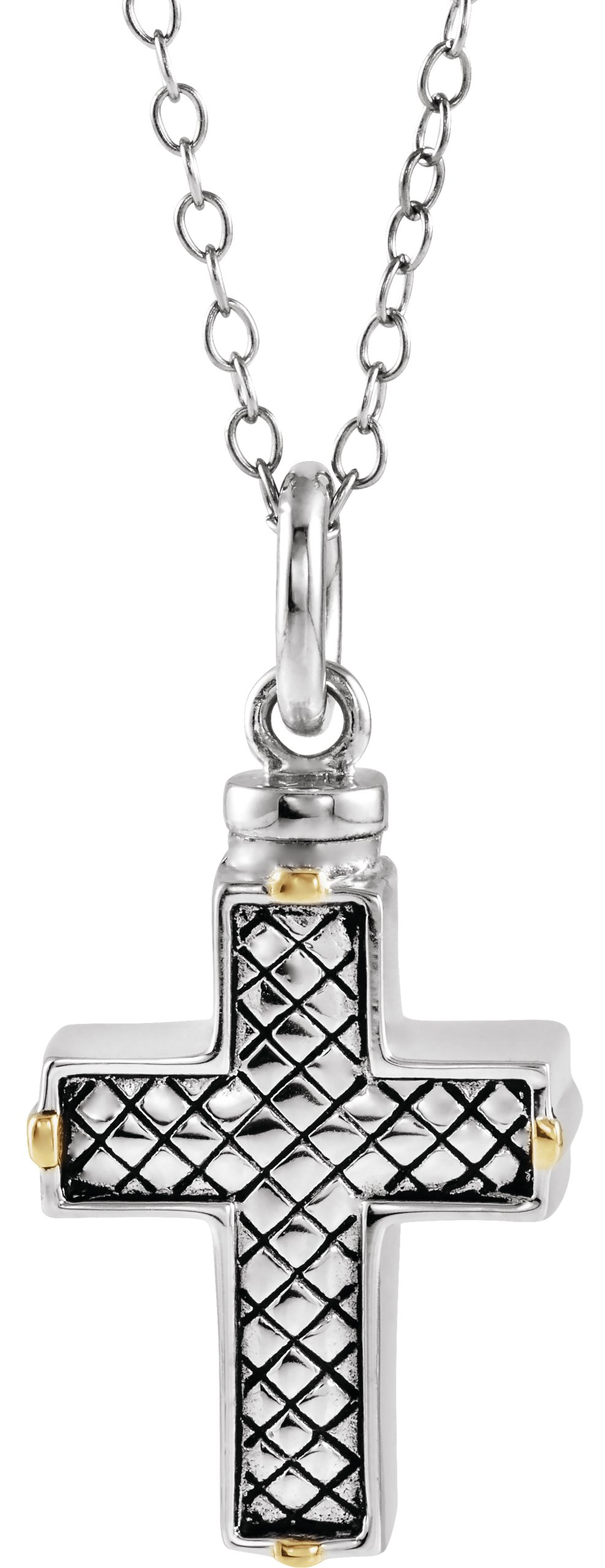 Woven Cross Ash Holder Necklace