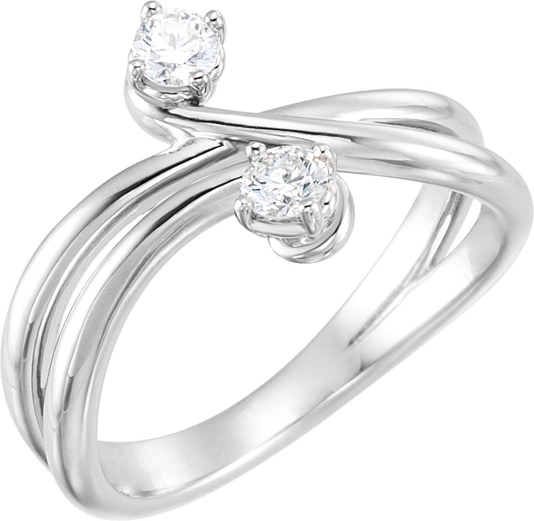Two-Stone Bypass Ring