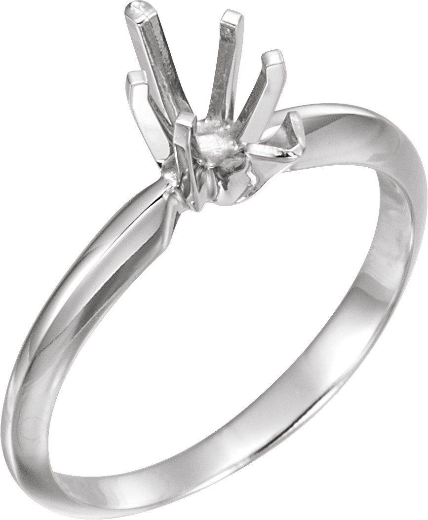 Lightweight V-End Solitaire Engagement Ring