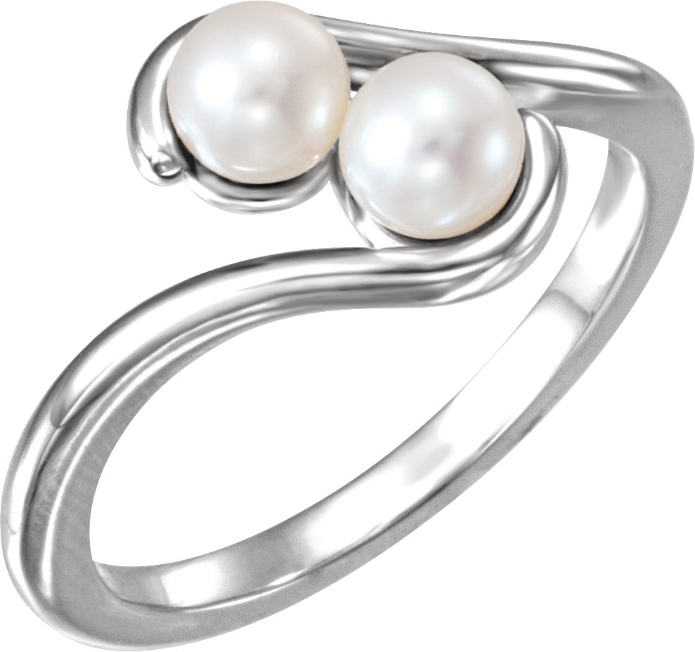 Two-Stone Pearl Ring