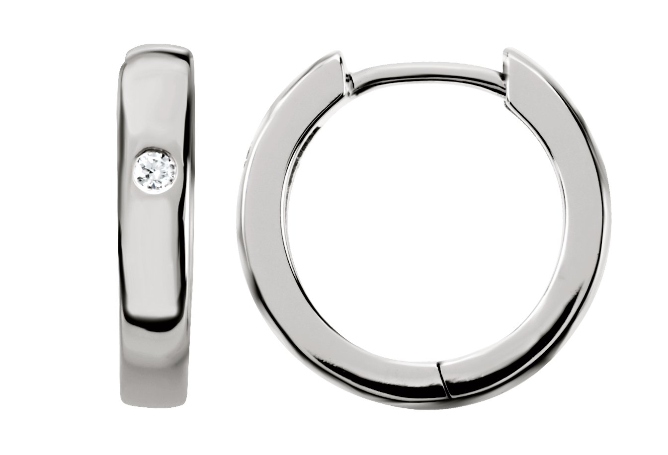 Accented Hinged Hoop Earrings