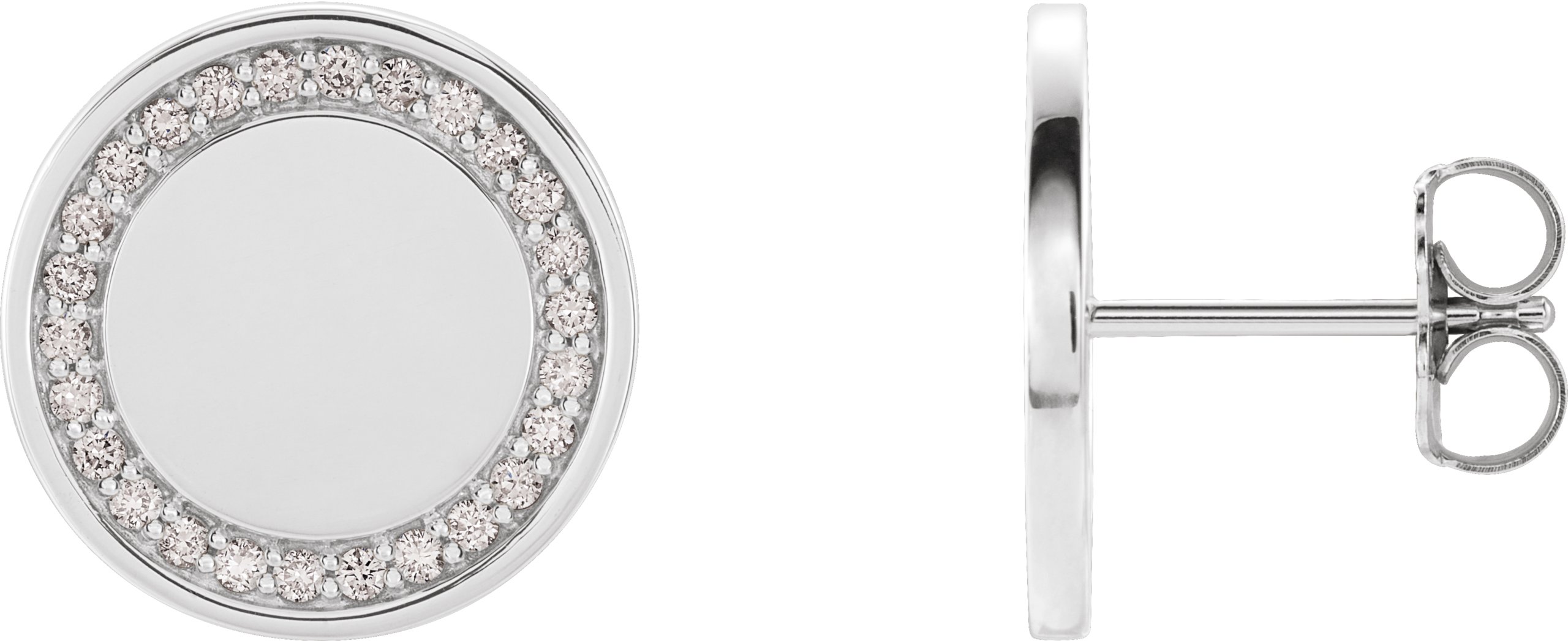 Accented Engravable Earrings