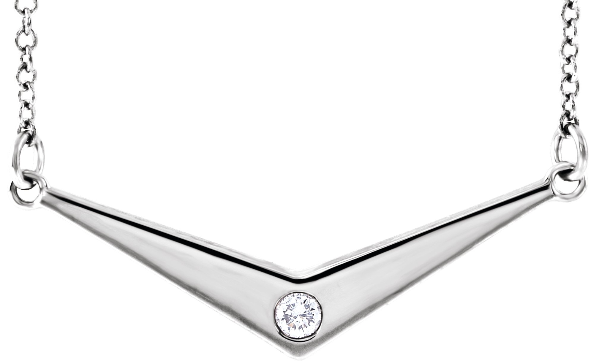 Accented V Necklace or Center