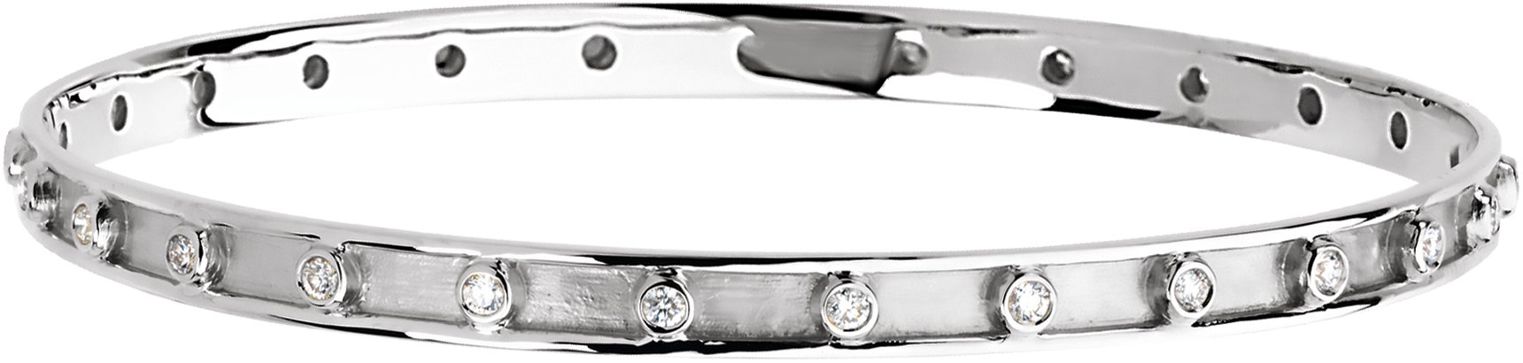 Stackable Bezel-Set Bangle Bracelet
