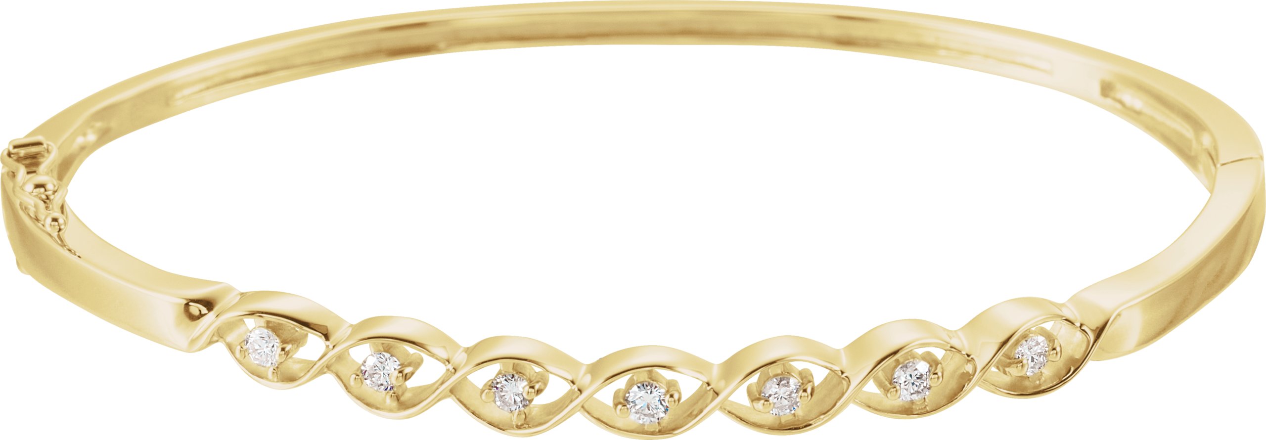 Accented Hinged Bangle Bracelet