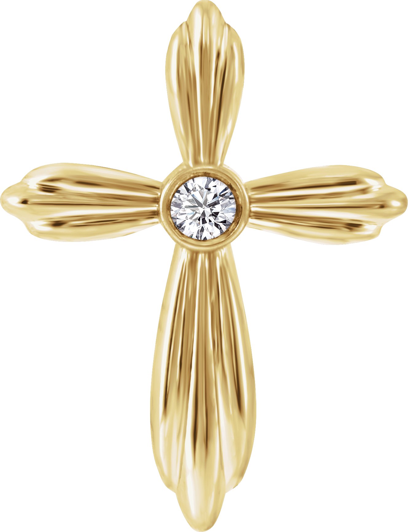 Bezel-Set Cross Necklace or Pendant