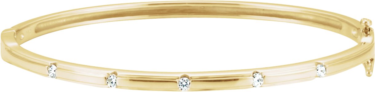 Accented Hinged Bangle Bracelet