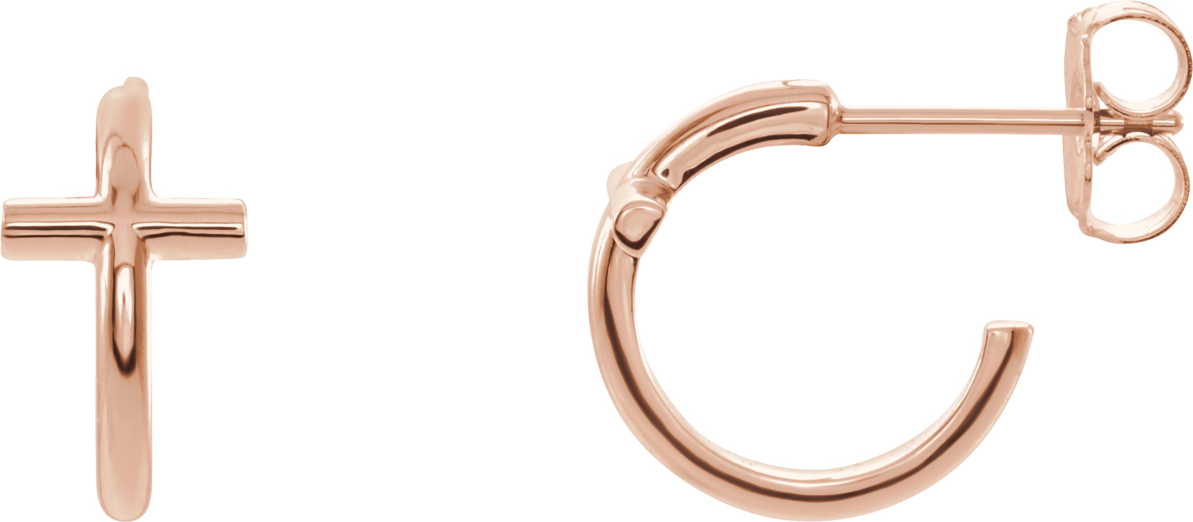 Cross Hoop Earrings