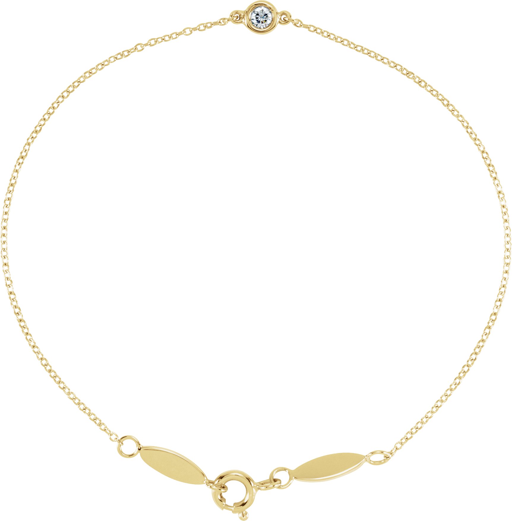 Bezel-Set Link Bracelet