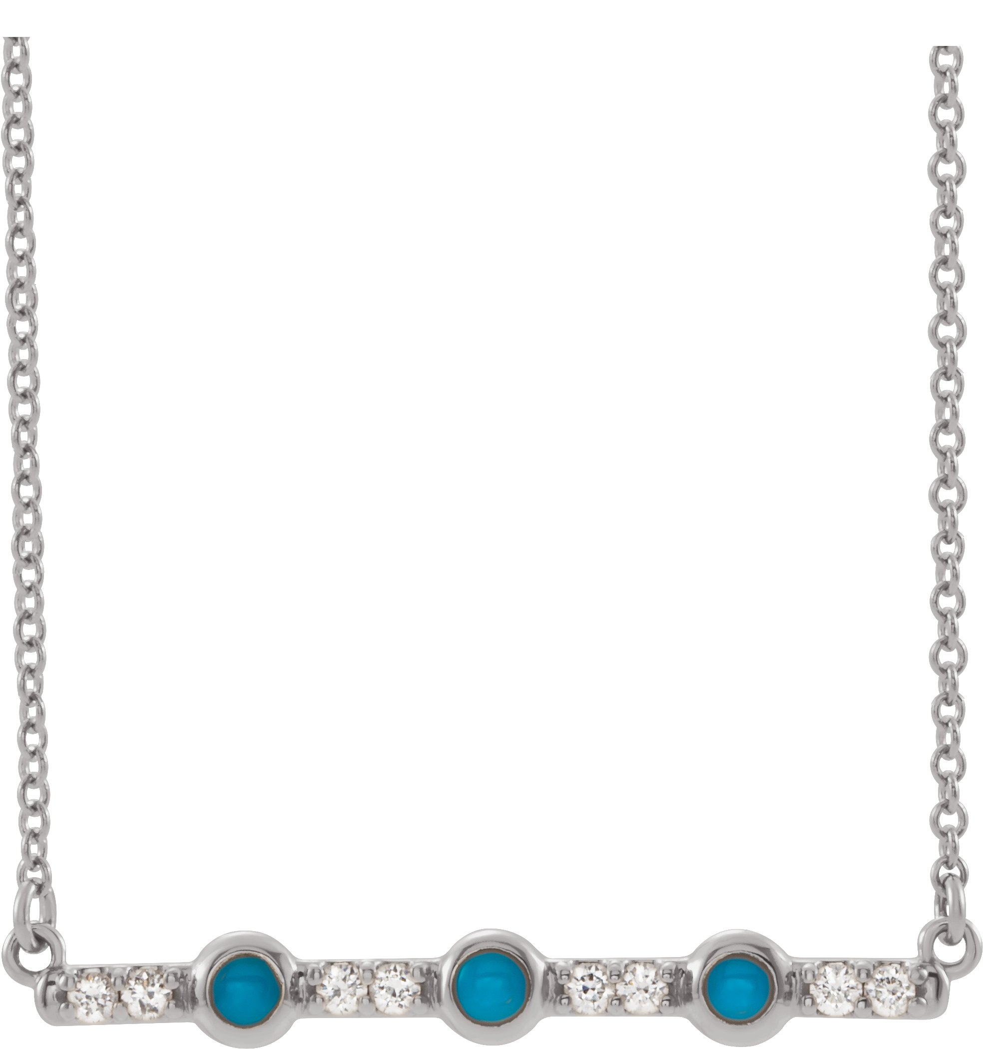 Accented Cabochon Bar Necklace or Center