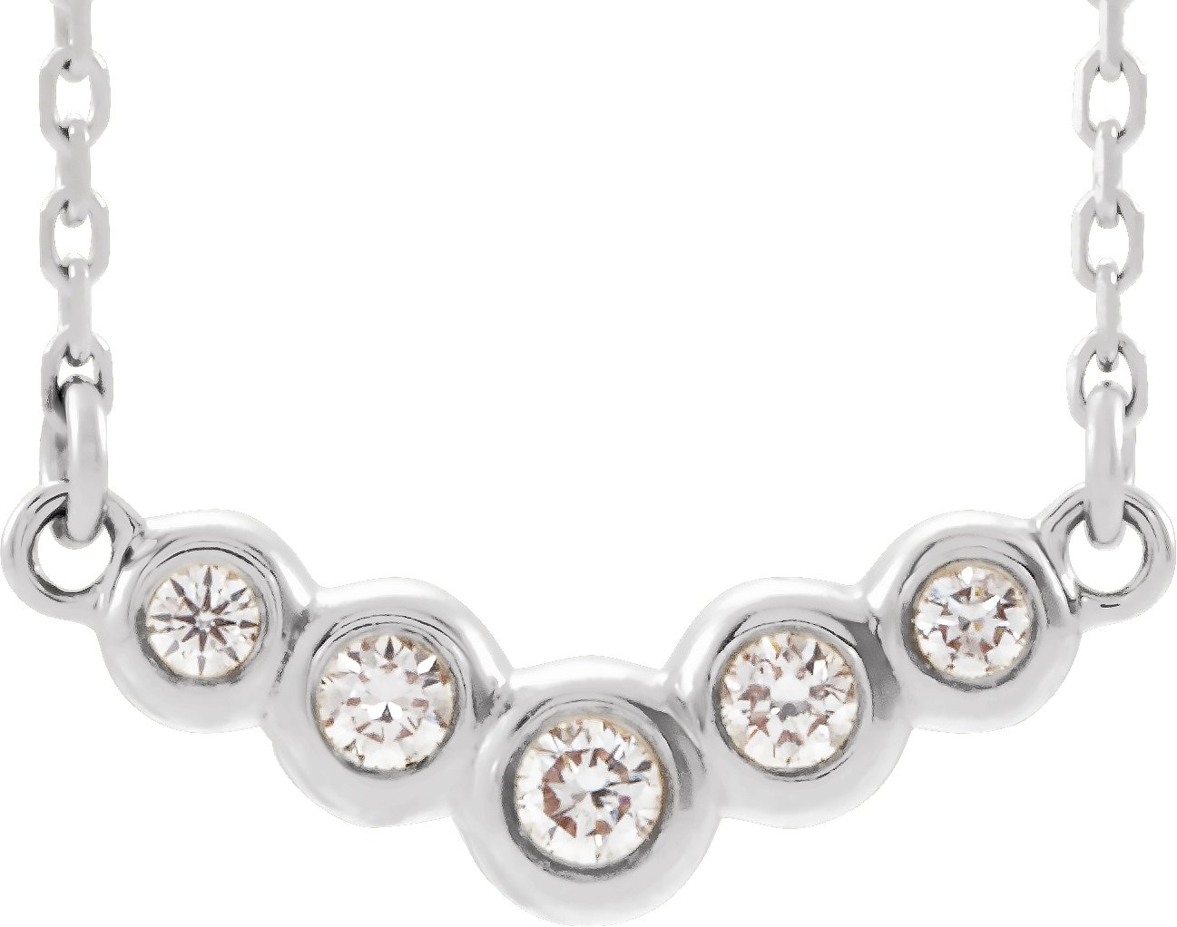 Bezel-Set V Necklace or Center