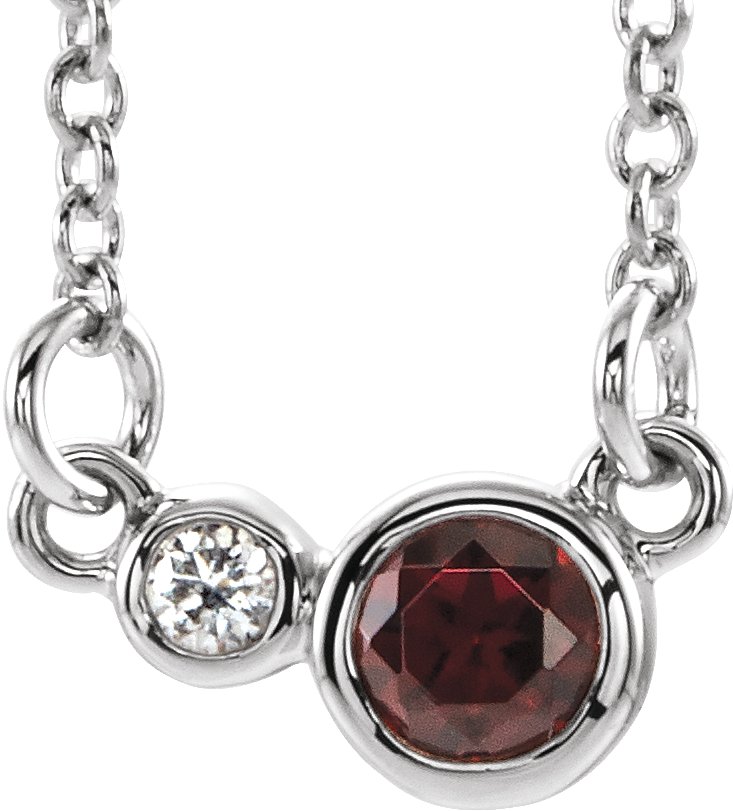 Accented Bezel-Set Necklace or Center