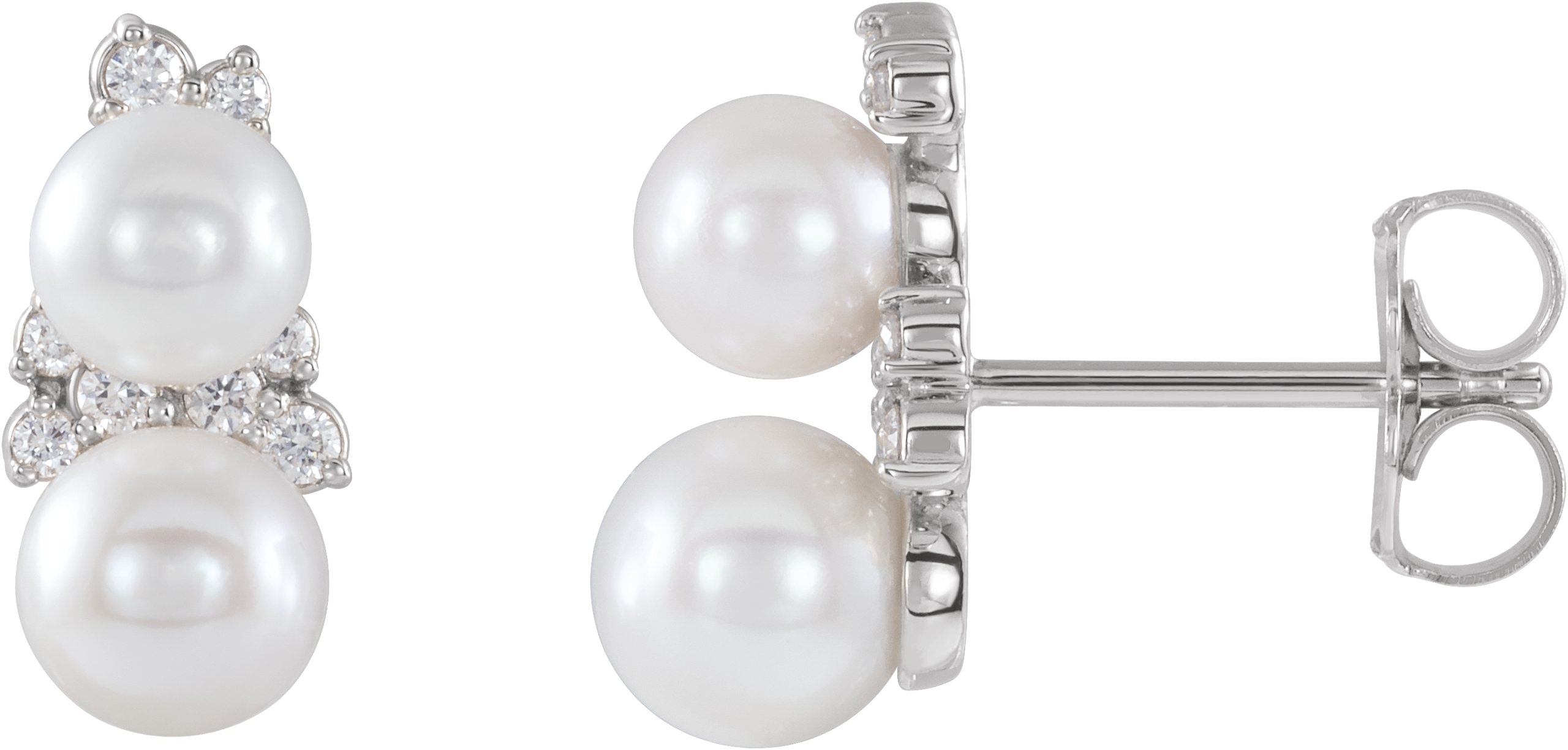 Accented Pearl Ear Climbers