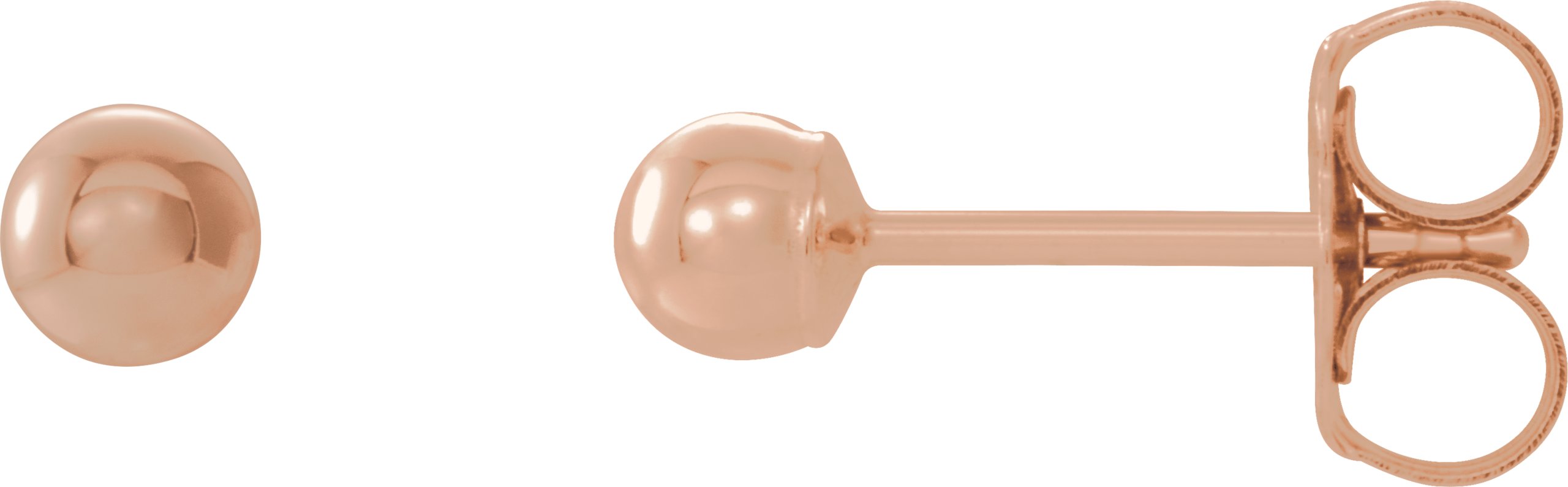 Ball Earrings with Bright Finish