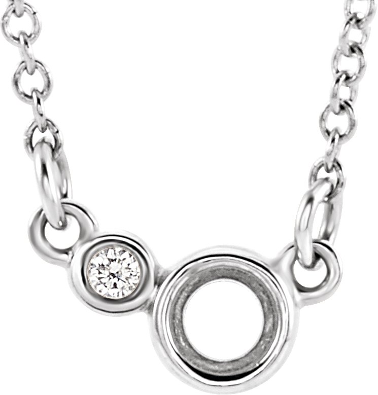 Accented Bezel-Set Necklace or Center   