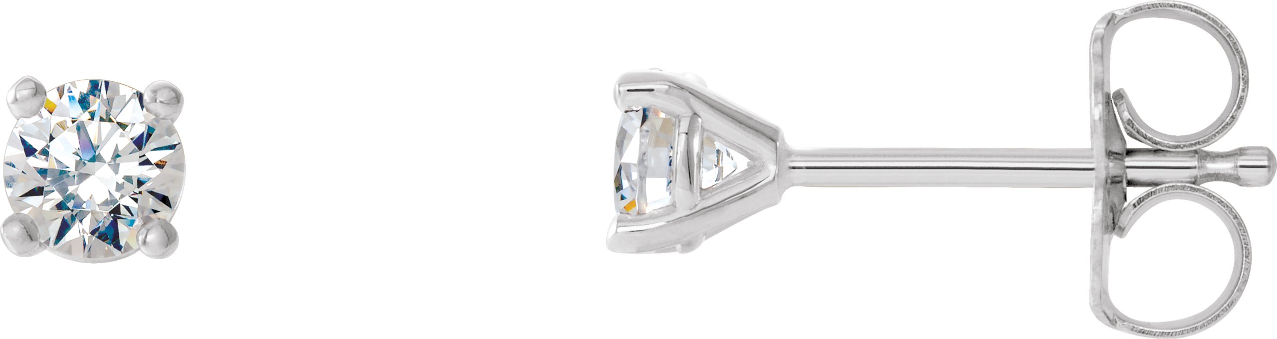 Round 4-Prong Stud Earrings