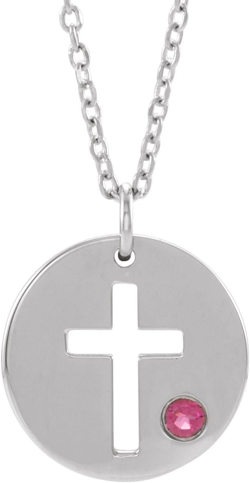 Pierced Cross Disc Necklace or Pendant