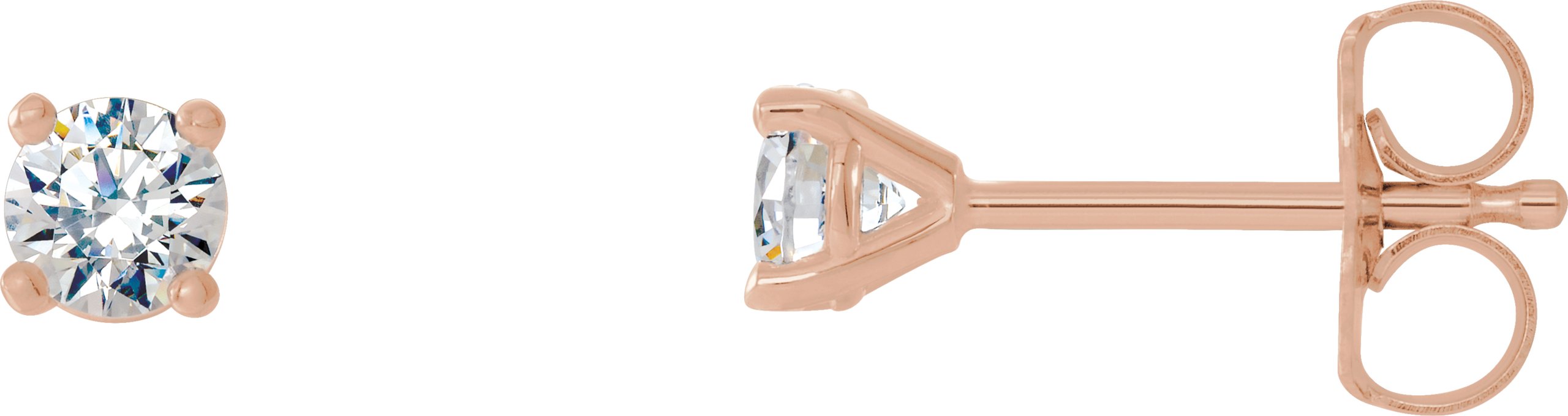 Round 4-Prong Stud Earrings