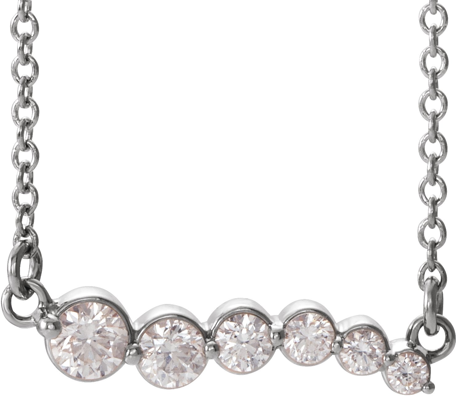 Graduated Curved Bar Necklace or Center
