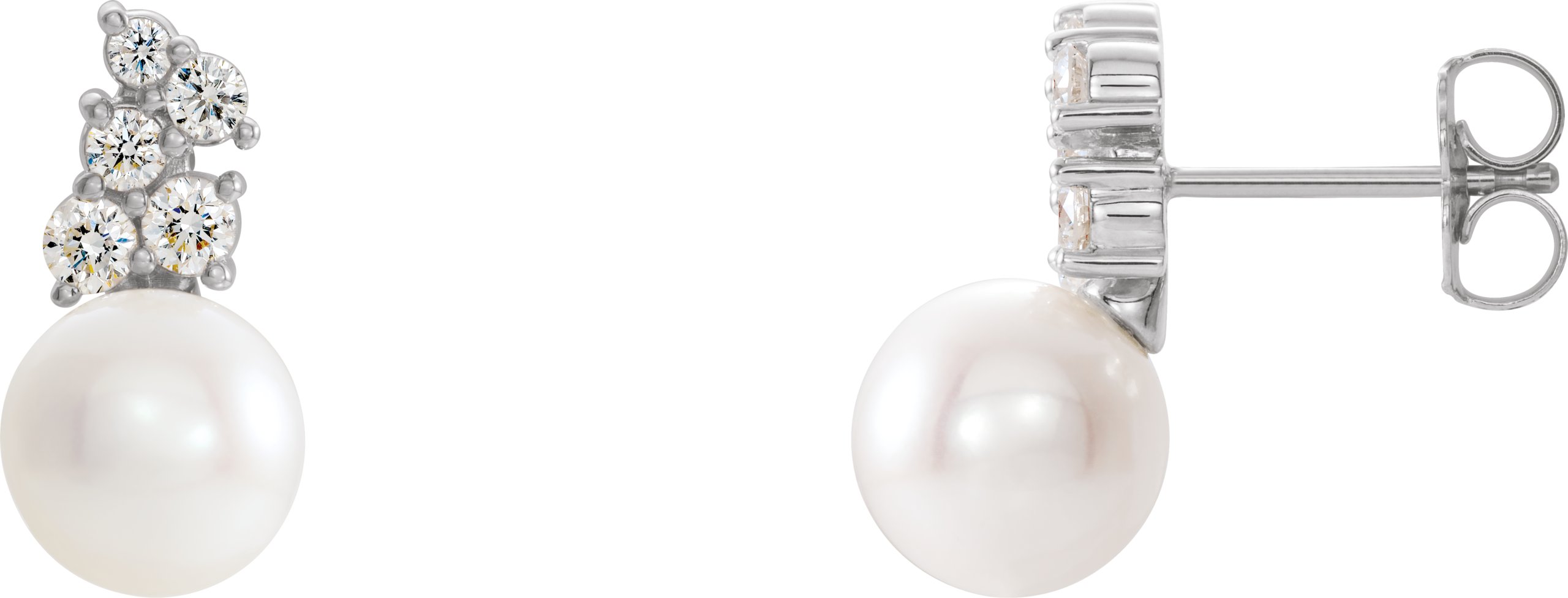 Pearl Cluster Earrings
