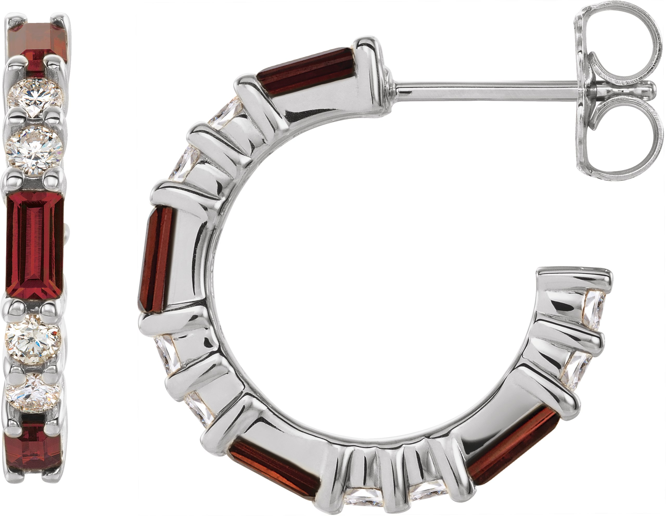 Accented Hoop Earrings