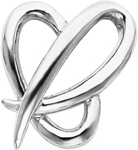 Sterling Silver Heart Slide Pendant