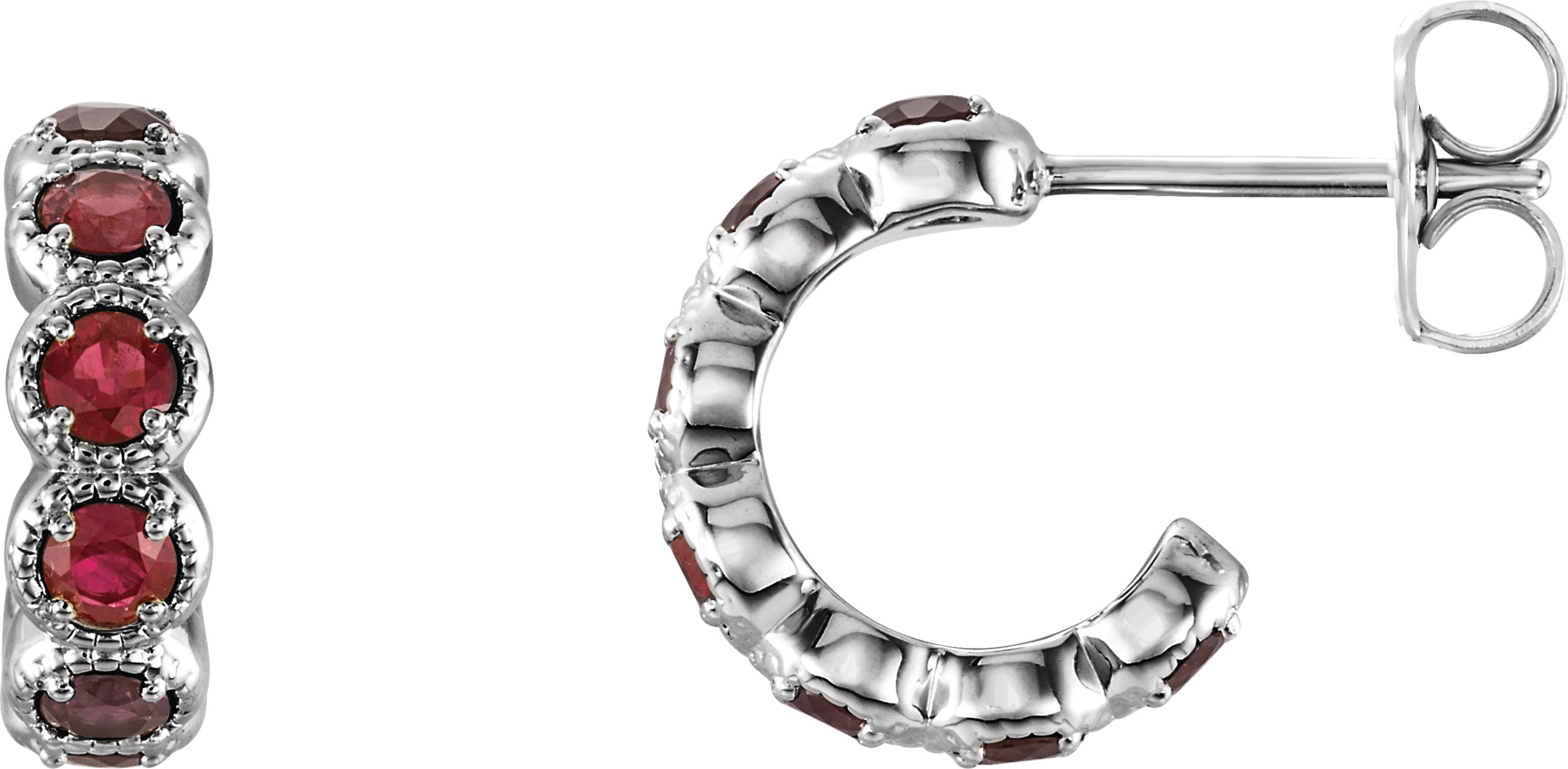 Accented Hoop Earrings