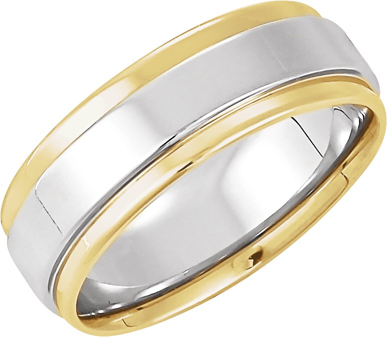 Inlay Comfort-Fit Flat Band