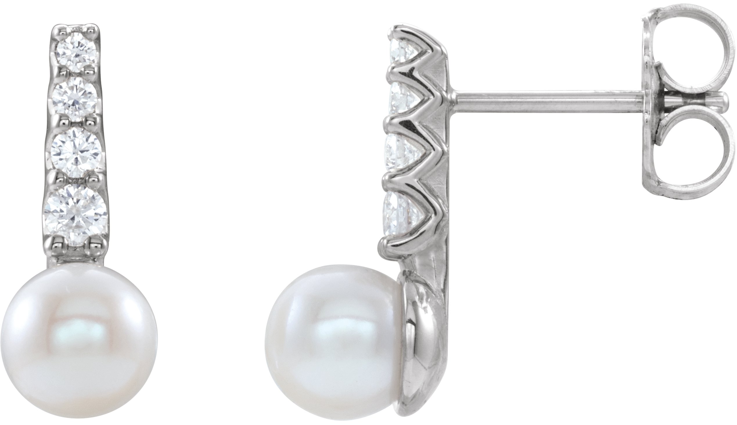 Pearl Bar Earrings