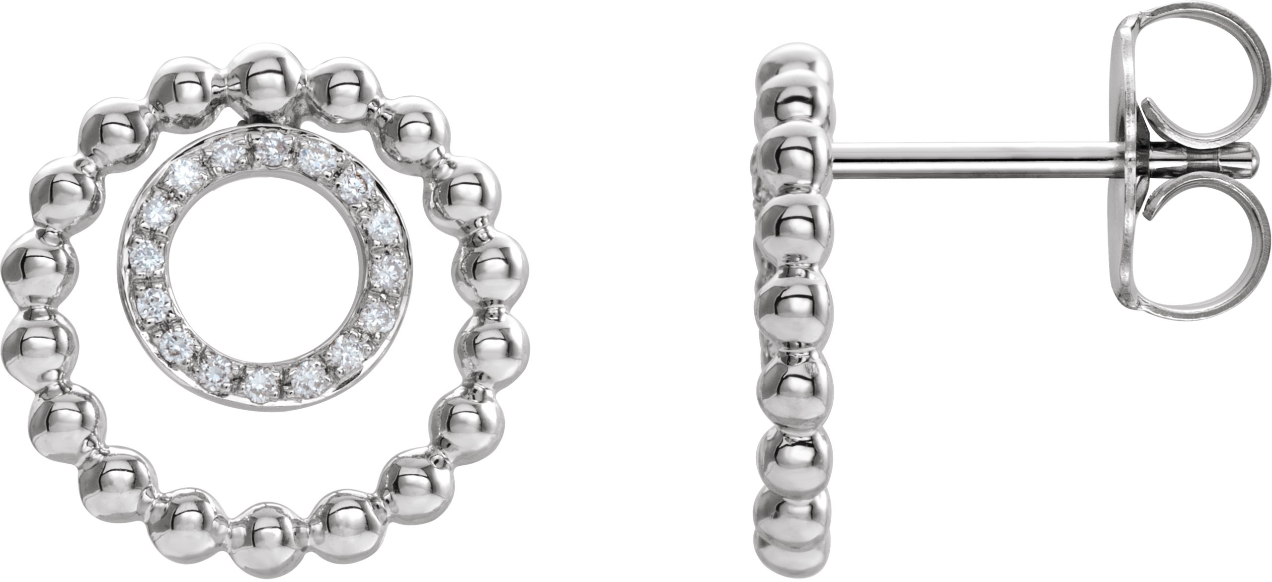 Beaded Circle Earrings