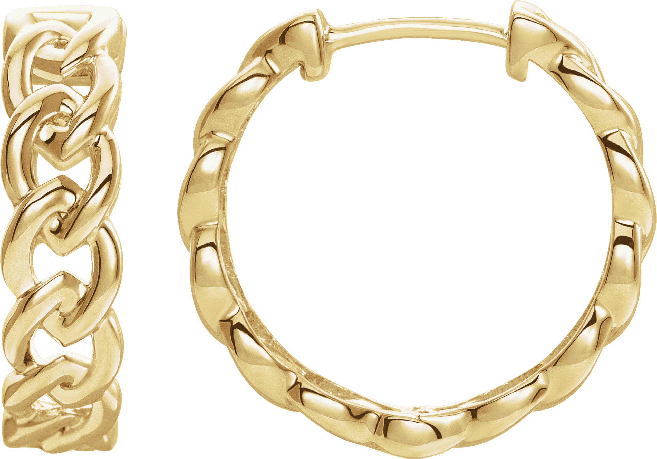 Chain Link Hoop Earrings