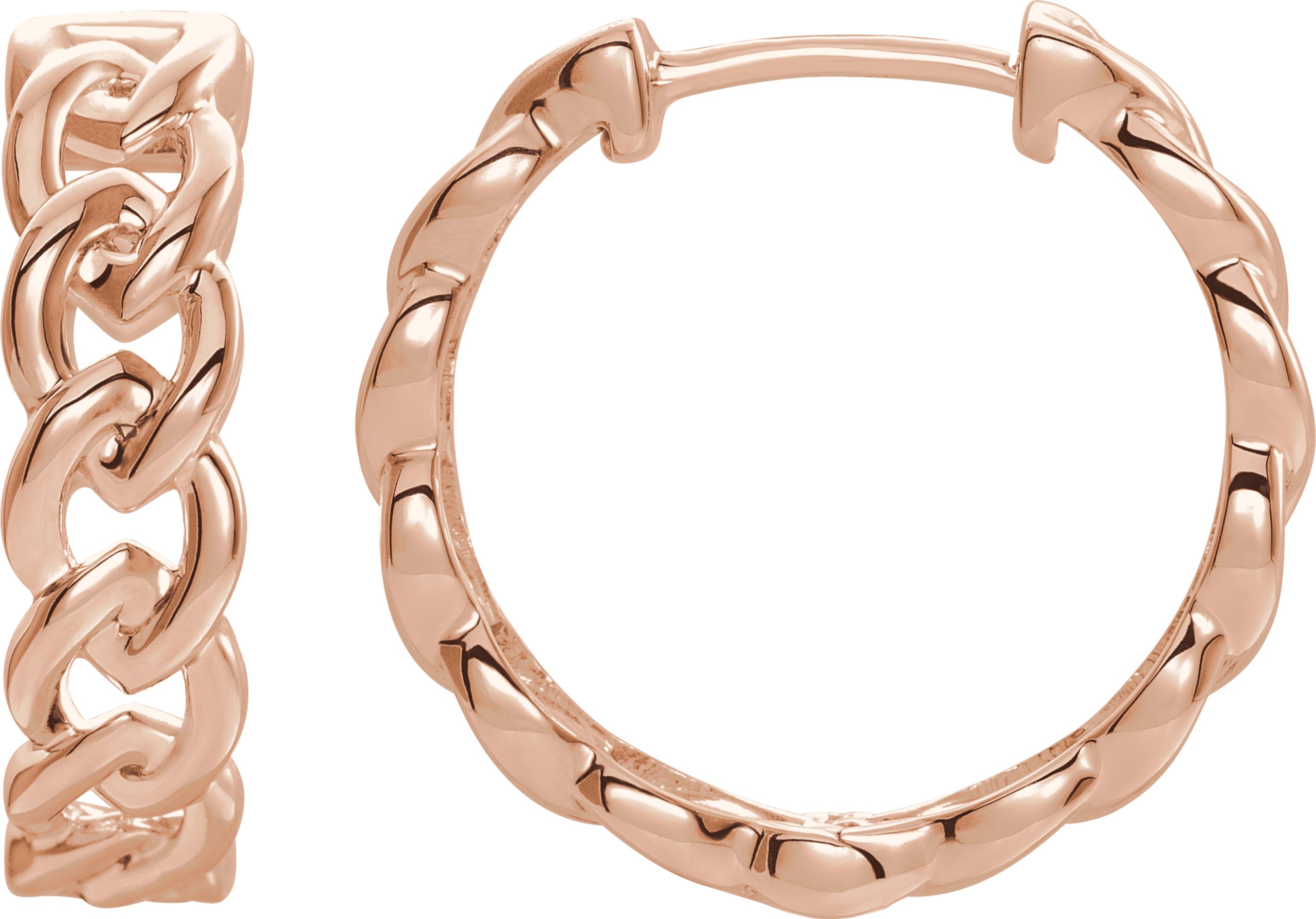 Chain Link Hoop Earrings