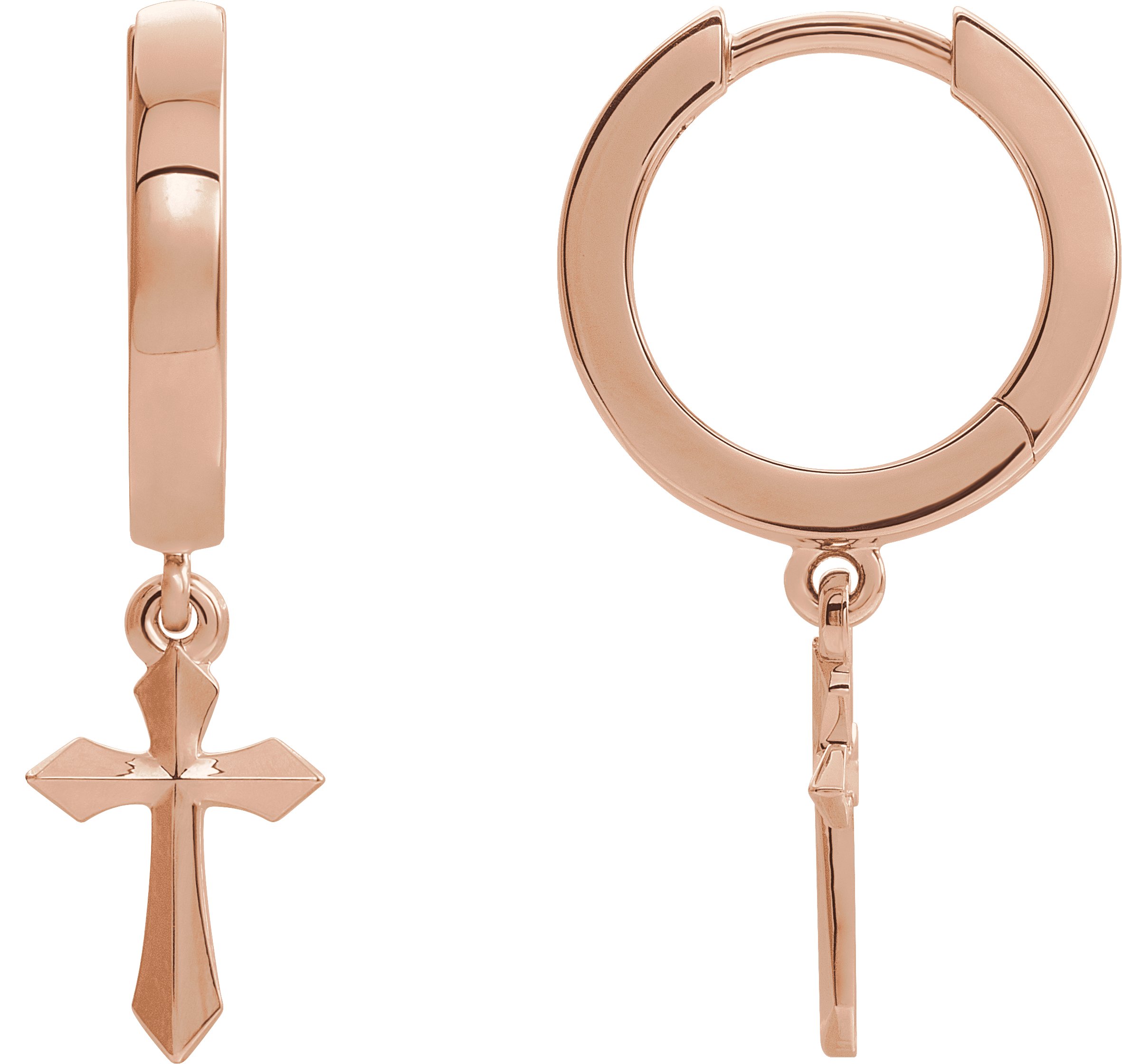 Cross Hoop Earrings
