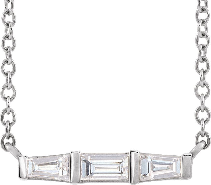 Three-Stone Bar Necklace or Center