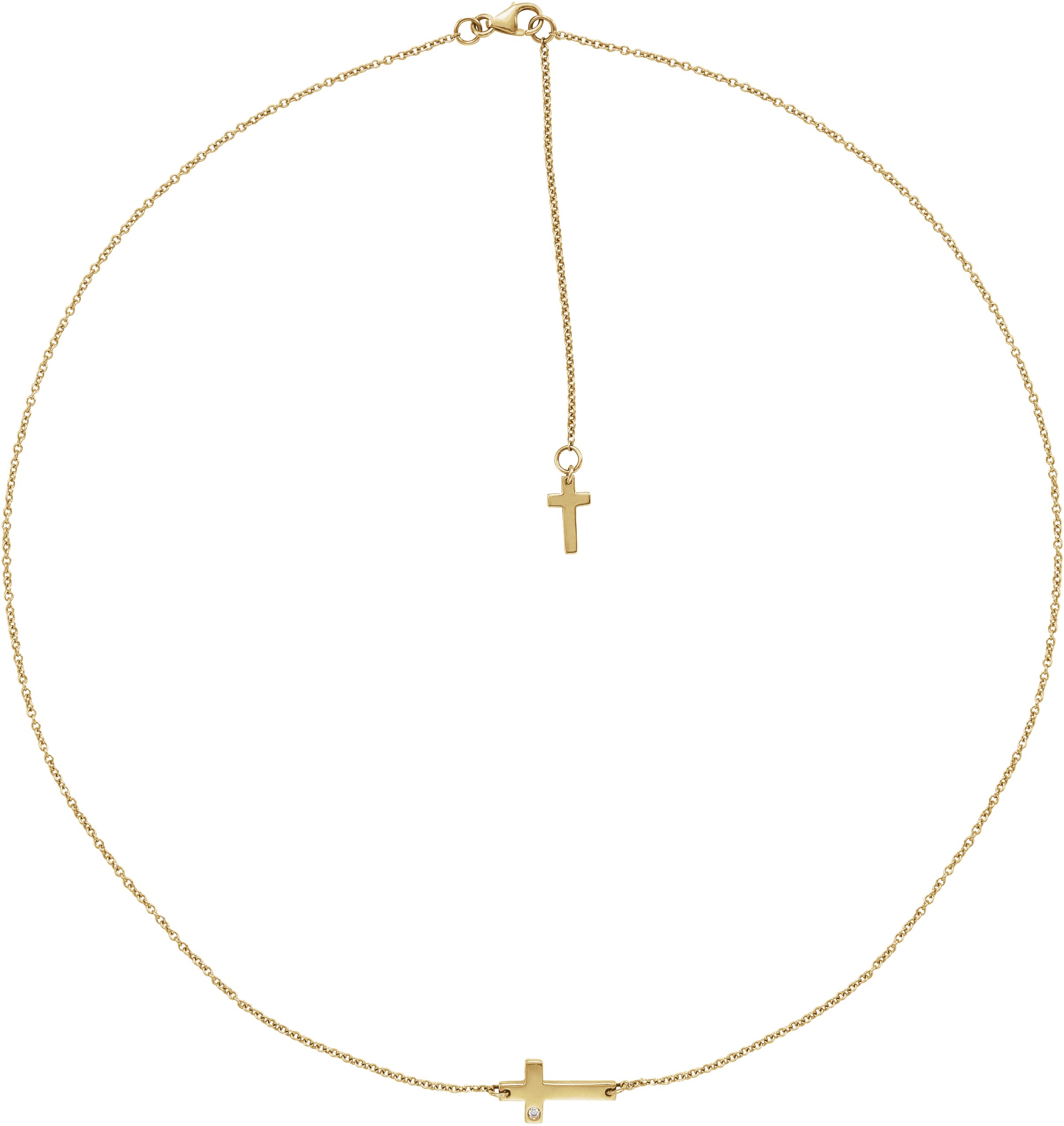 Sideways Cross Necklace