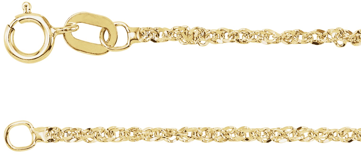 1.7 mm Diamond-Cut Singapore Chain