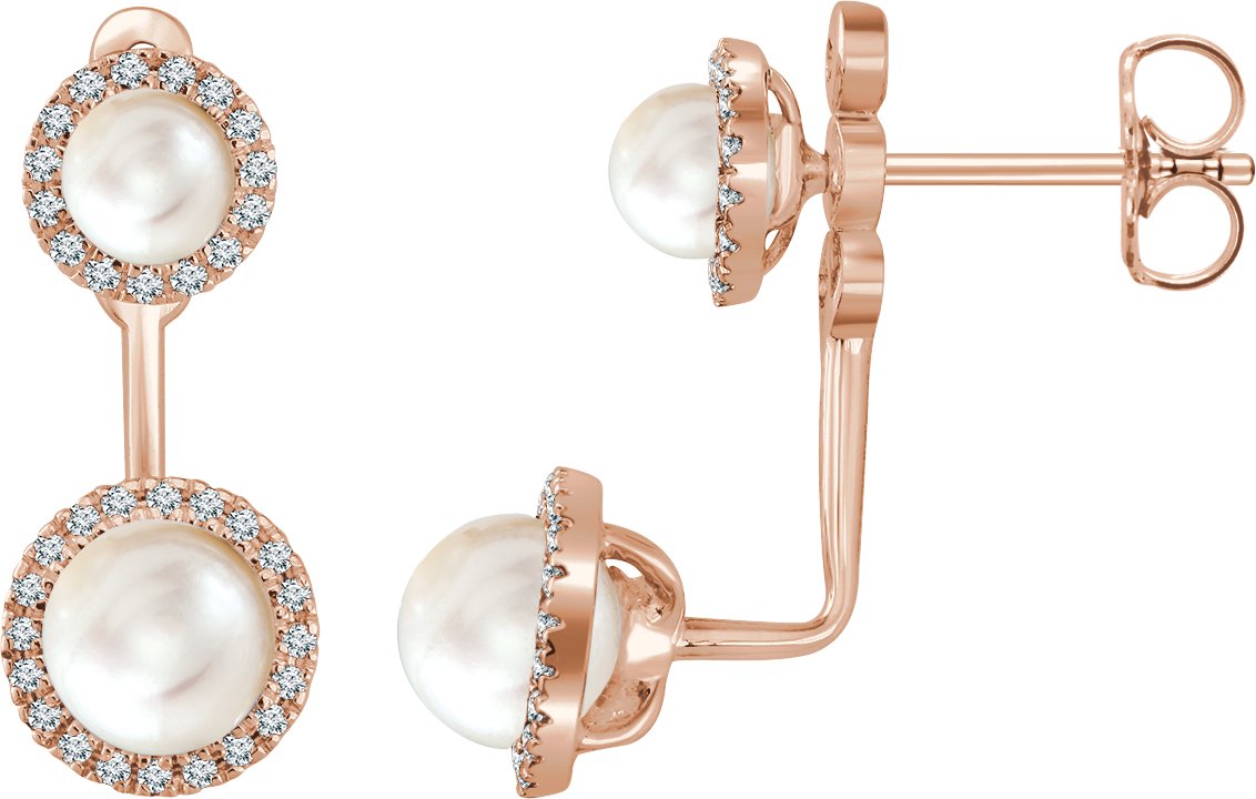 Halo-Style Pearl Earrings