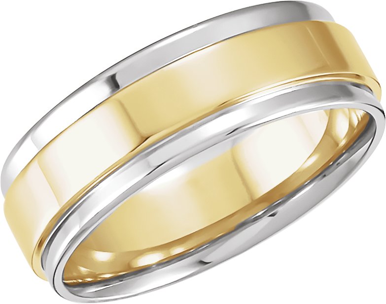 Inlay Comfort-Fit Flat Band