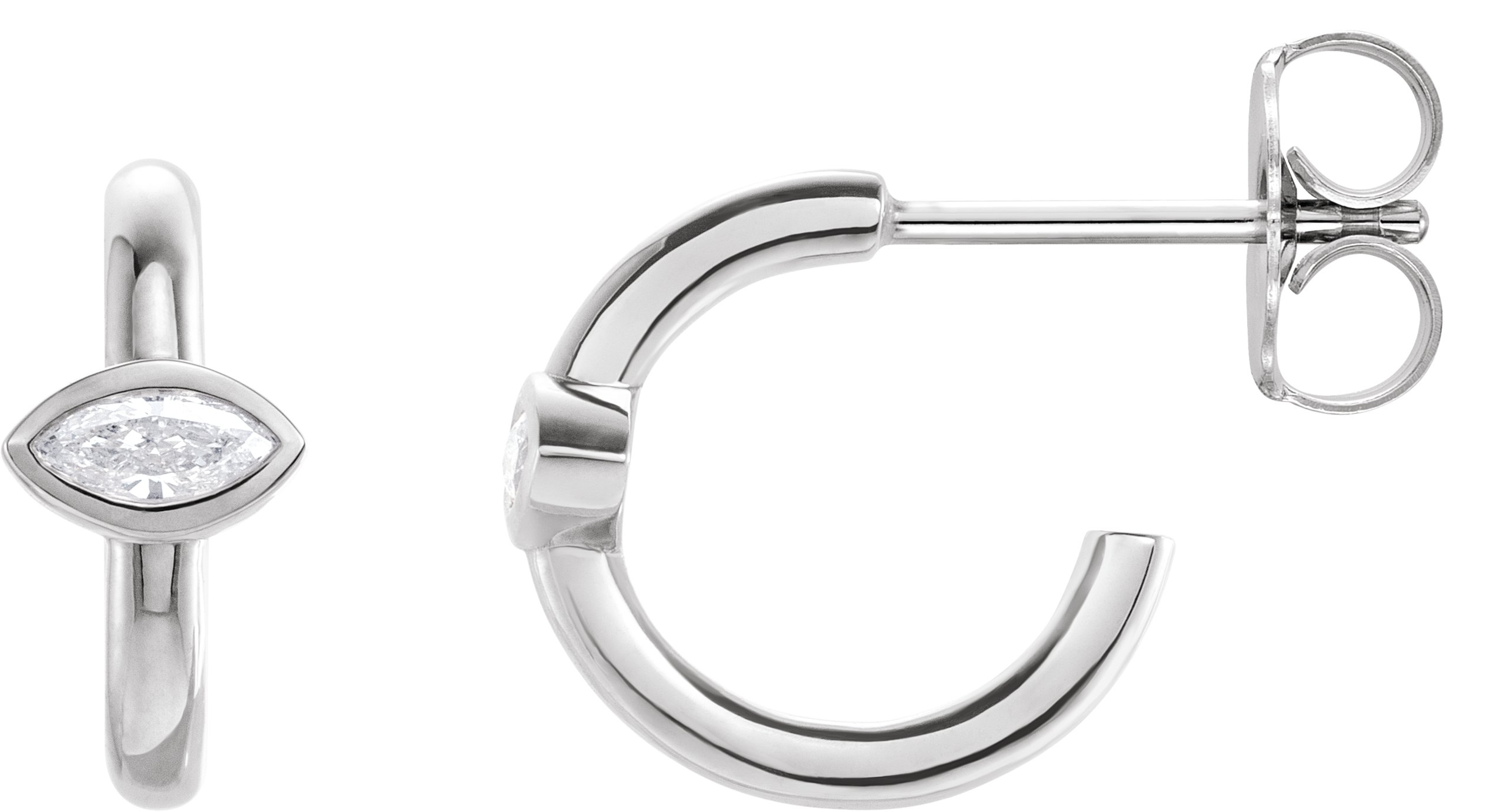 Accented Huggie Earrings