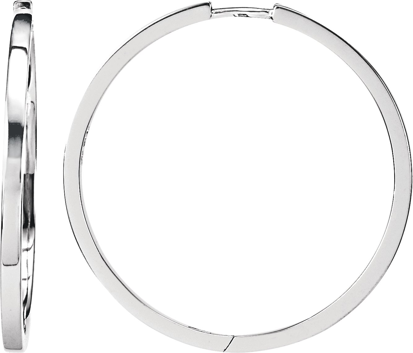 Hinged Square Tube Hoop Earrings