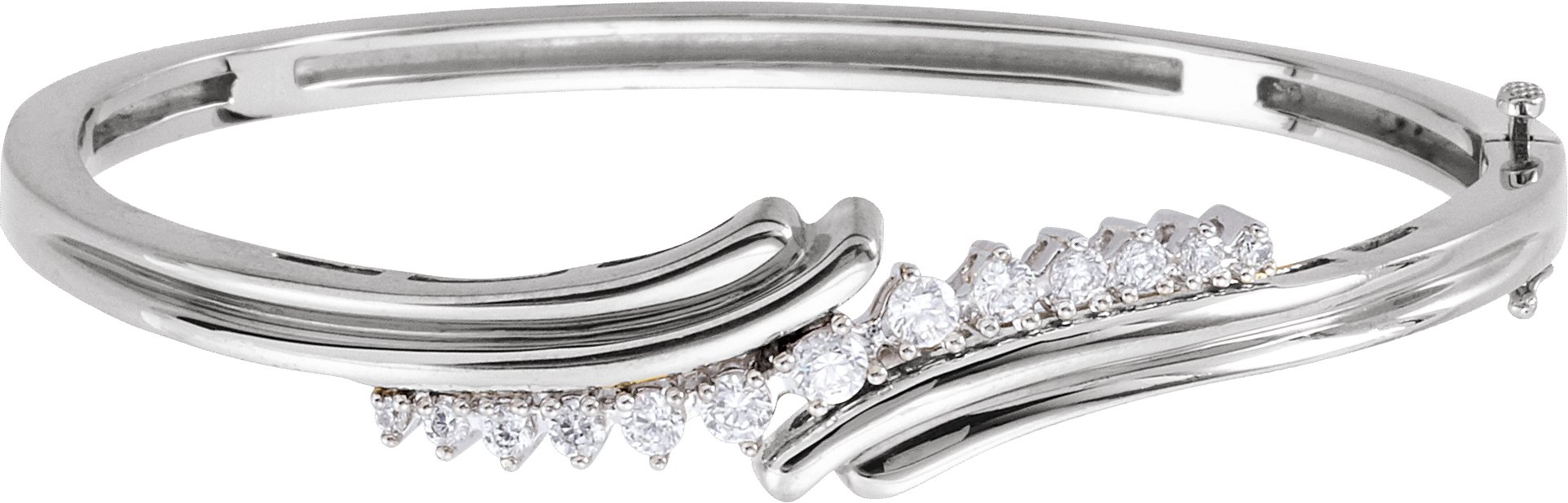 Accented Hinged Bangle Bracelet