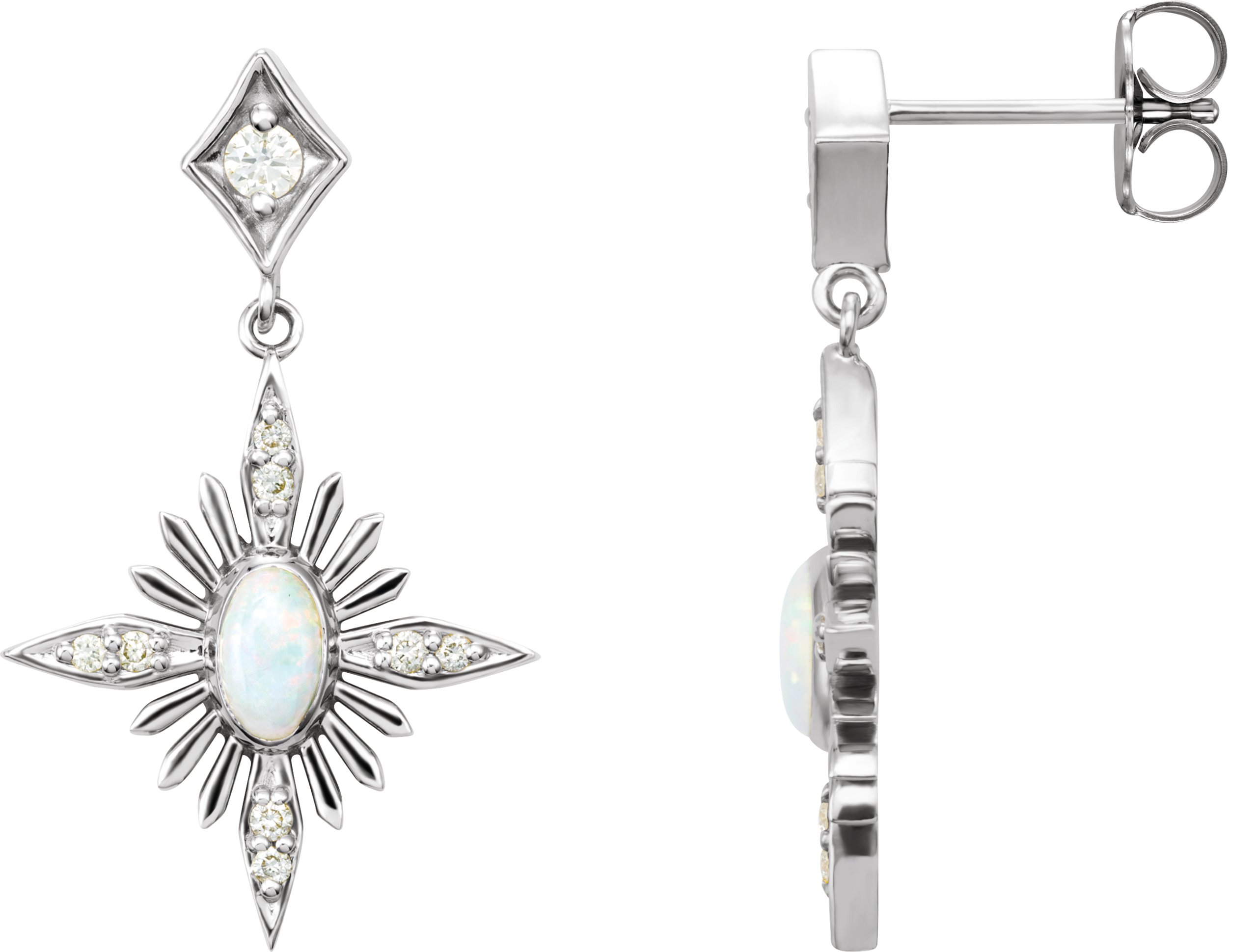 Accented Star Earrings