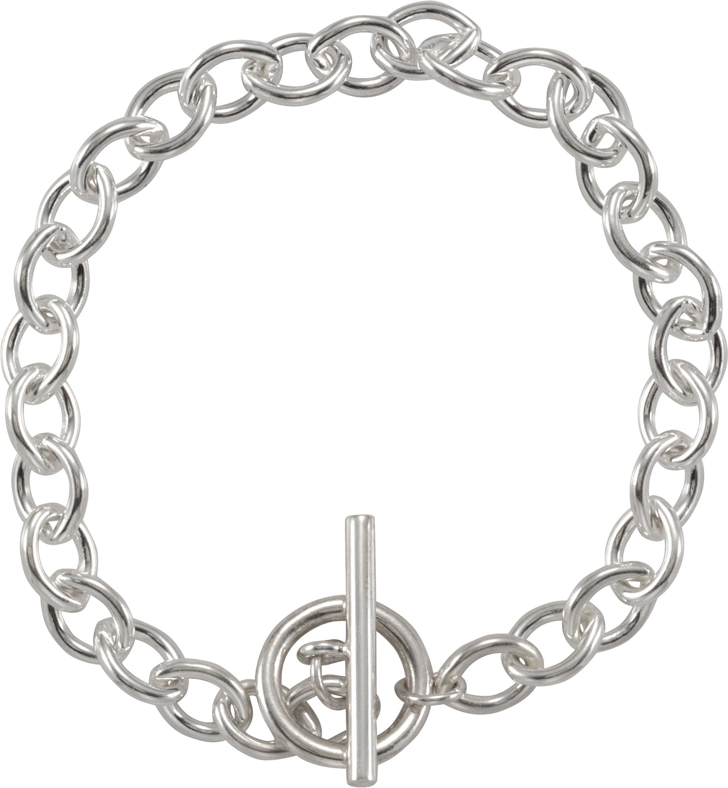 7 mm Cable Charm Bracelet