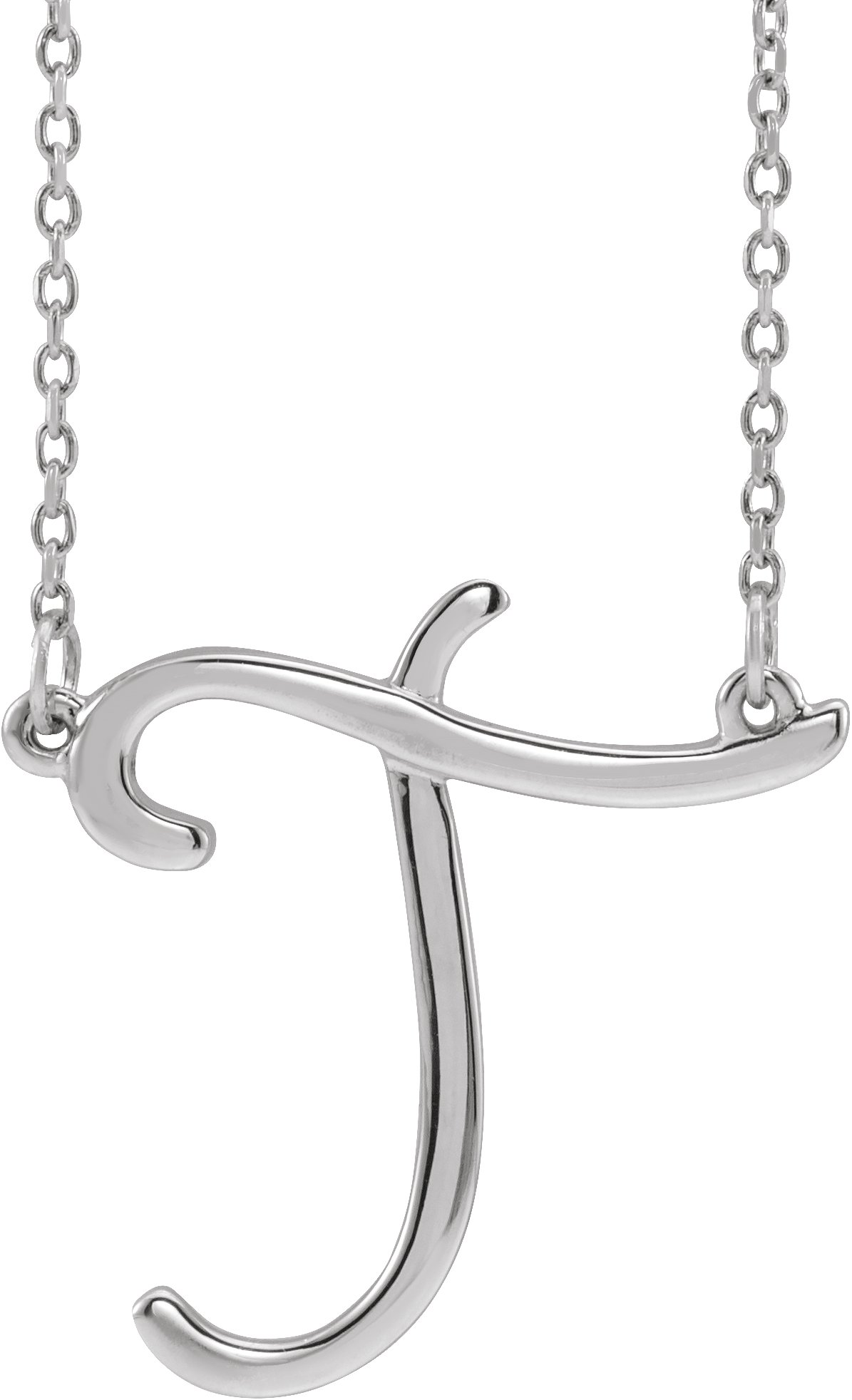 Script Initial Necklace or Center