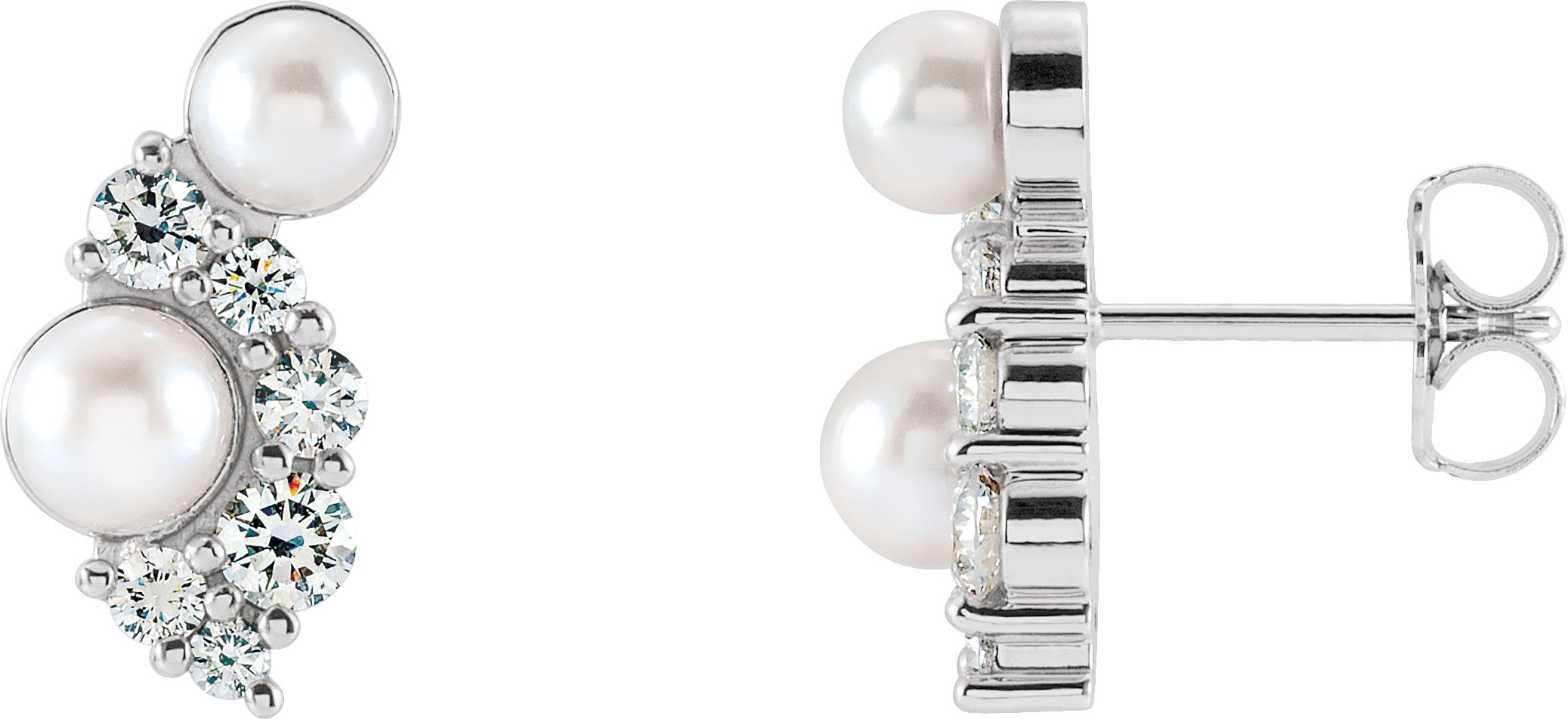 Pearl Cluster Earrings
