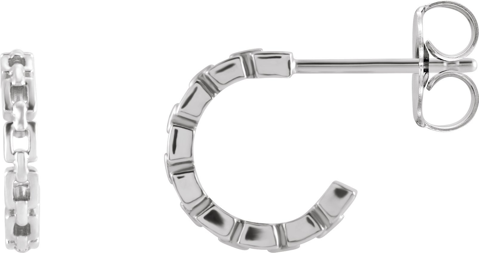 Chain Link Hoop Earrings