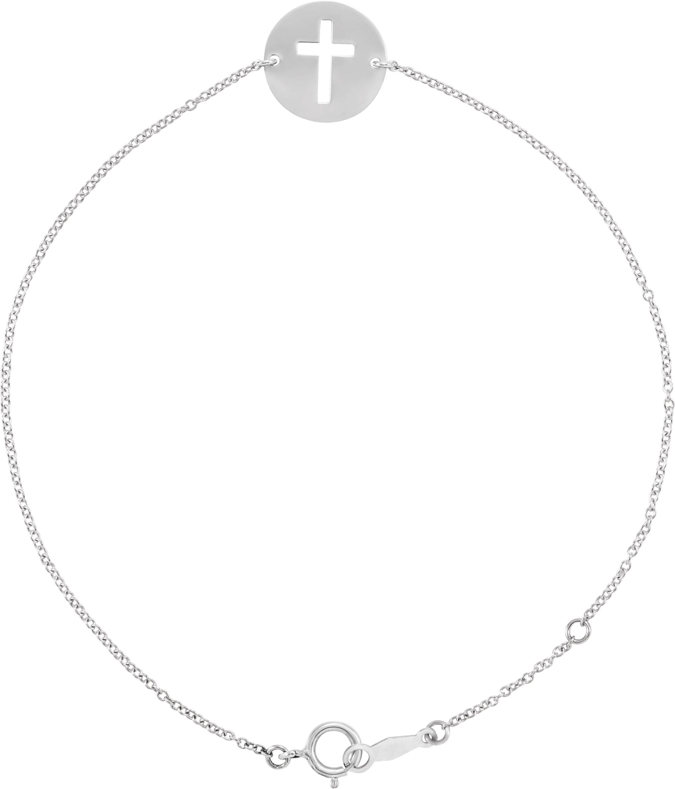 Pierced Cross Disc Bracelet