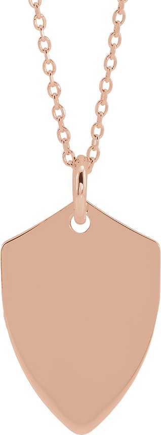 Engravable Shield Necklace or Pendant