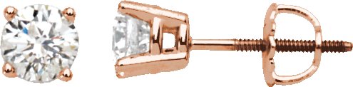 Round 4-Prong Stud Earrings