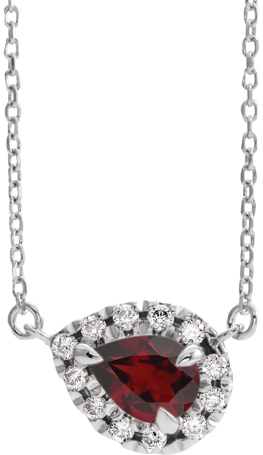 French-Set Halo-Style Necklace or Center